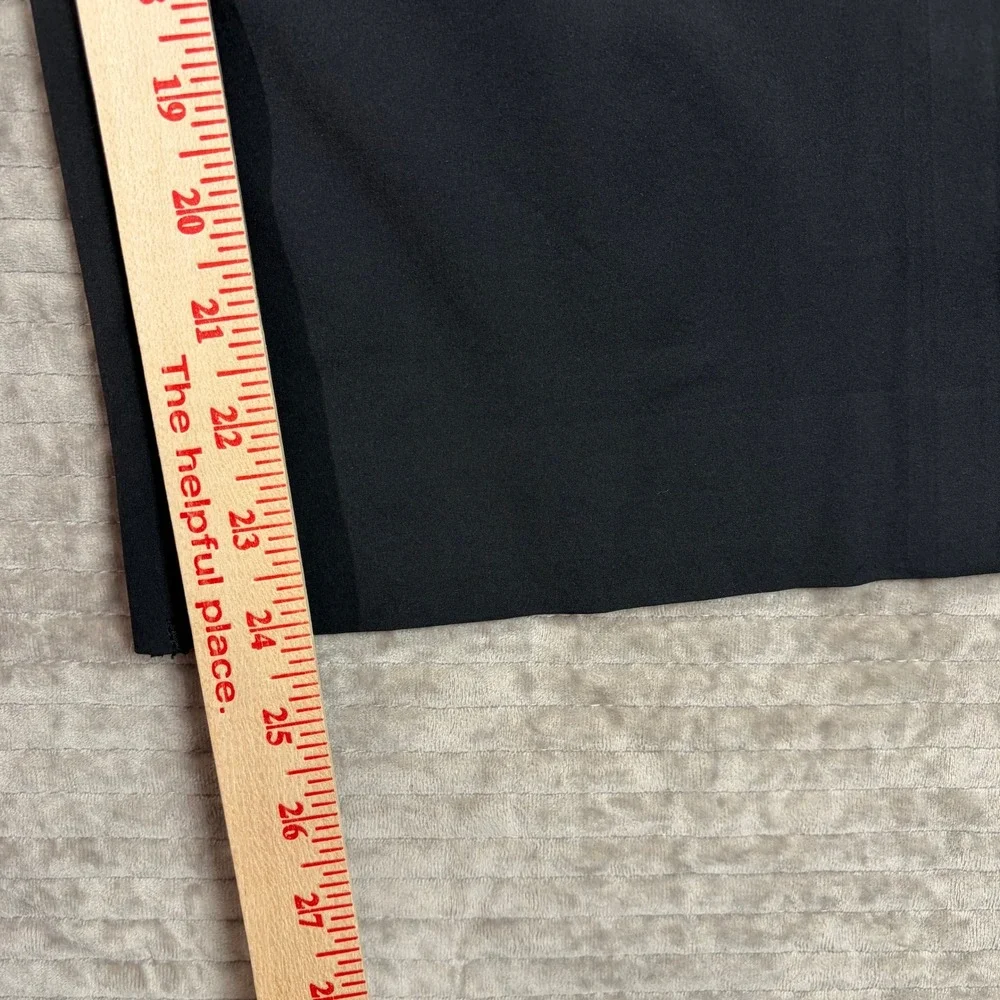 Athleta Black Wide Leg Snap Hem Travel Commuter‎ Pants Size 2